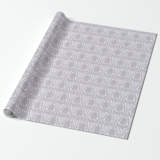 Shabby Chic Lilac Damask Wrapping Paper