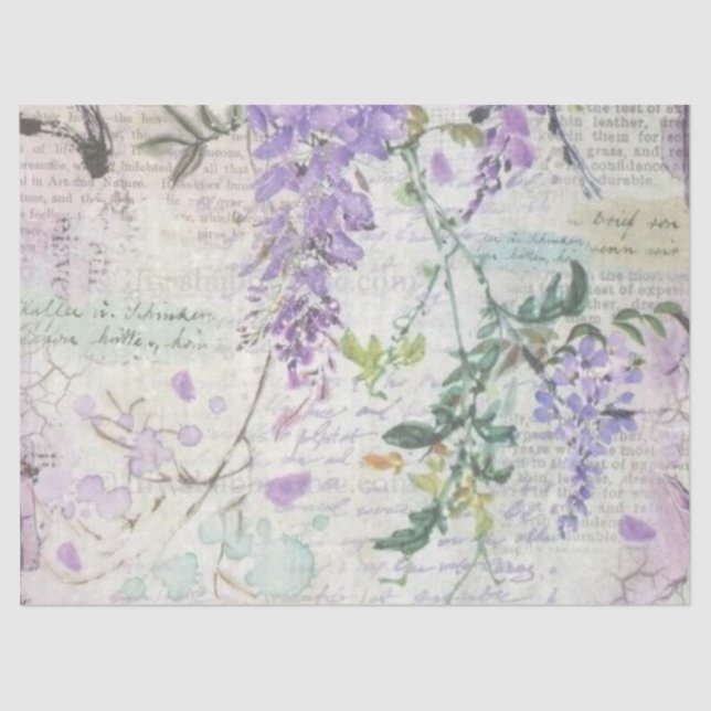 Shabby Chic Lilac Series Design 7 Tissue Paper (Front)