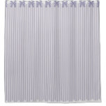 Shabby Chic Lilac Stripes w Bows &amp; Lace Shower Curtain