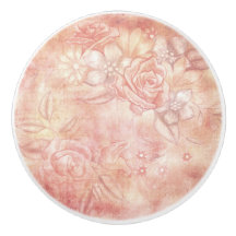 Shabby Chic Look Pink & Peach Floral Decoupage