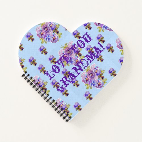 Shabby Chic Love You Grandma Notebook