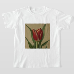 Shabby Chic Lovely  Red Tulip  T-Shirt