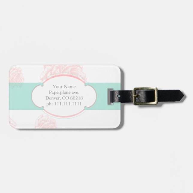 Shabby Chic Luggage Tag (Front Horizontal)