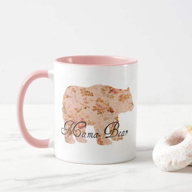 Shabby Chic Mama Bear Mug (With Donut)