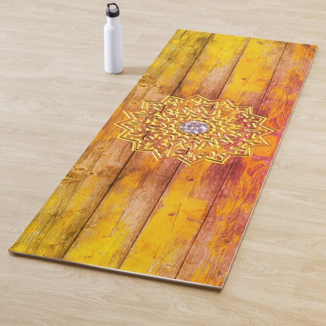 Shabby chic mandala gem yoga mat (In Situ)