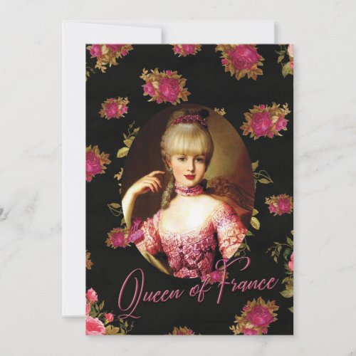 Shabby Chic Marie Antoinette of Versailles Holiday Card