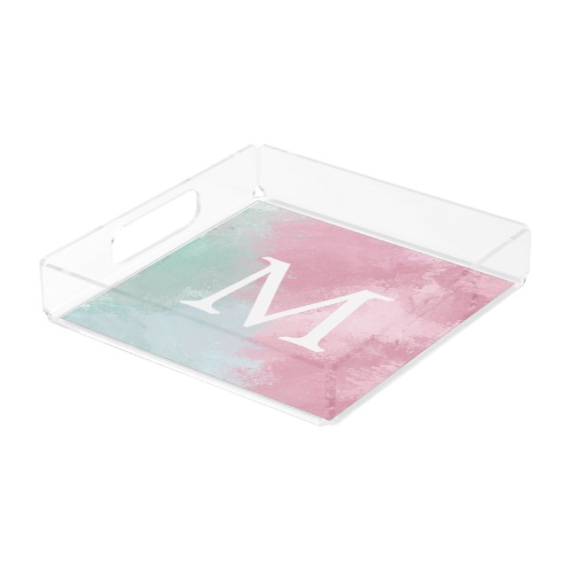 Shabby Chic ⎢Monogram Acrylic Tray (Angled)
