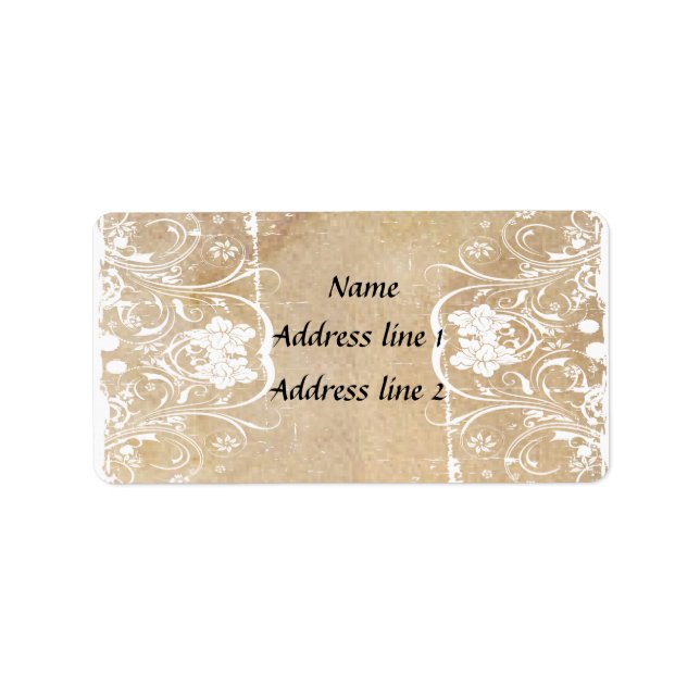 Shabby Chic Old Parchment Address Labels (Front)
