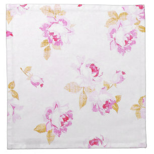 Shabby Chic Pale Pink Rose Cloth Napkin