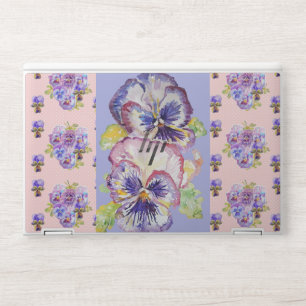 Shabby Chic Pansy Floral Pink Spot Laptop Skin