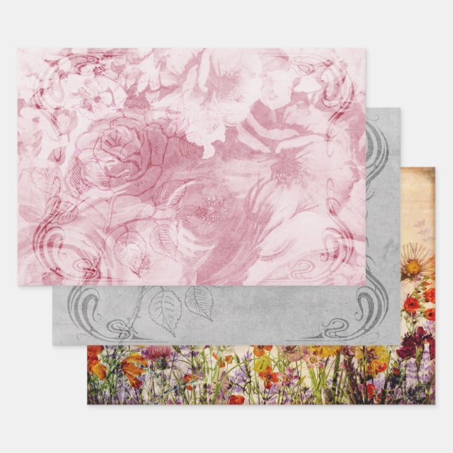 Shabby chic paper craft (Set)