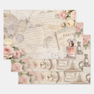 Shabby Chic Paris Gift Wrap Set