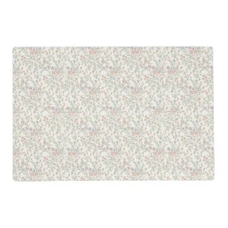Shabby Chic Pastel Floral Seamless Wrapping Paper Placemat