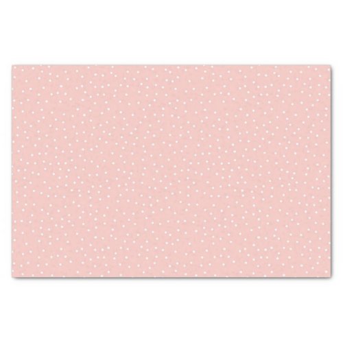 Shabby Chic Pastel Pink  White Polka Dot Pattern Tissue Paper