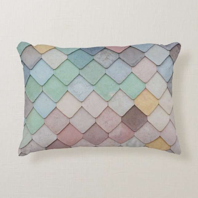 Shabby Chic Pastel Tiles  Accent Pillow (Front)