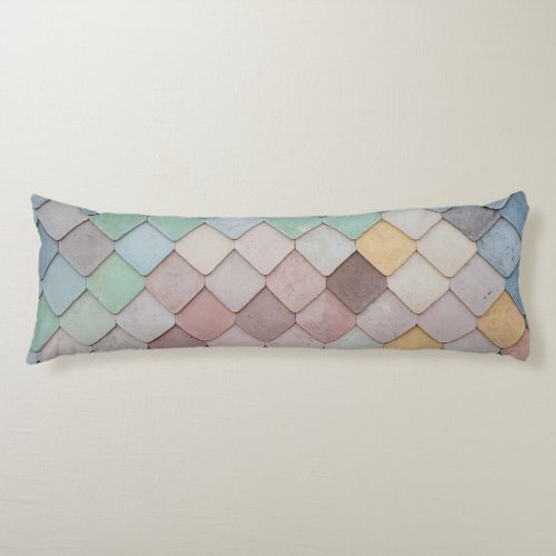 Shabby Chic Pastel Tiles Body Pillow