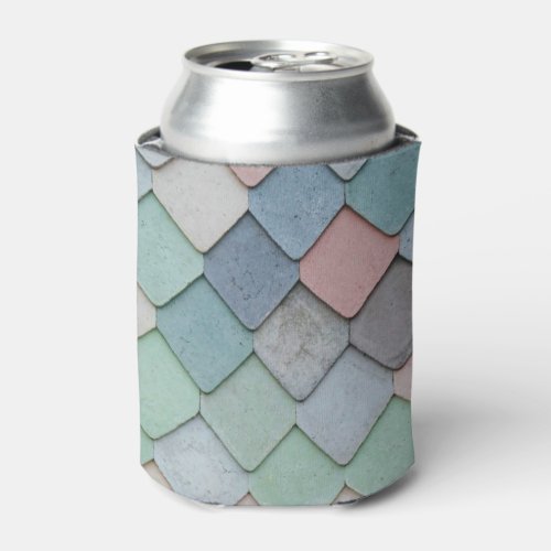 Shabby Chic Pastel Tiles Can Cooler