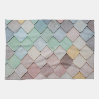 Shabby Chic Pastel Tiles Kitchen Towel