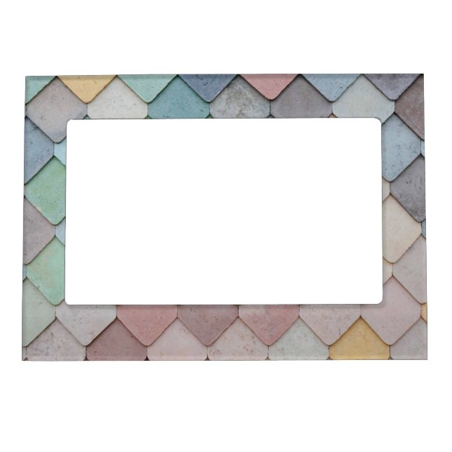Shabby Chic Pastel Tiles Magnetic Frame (Front)