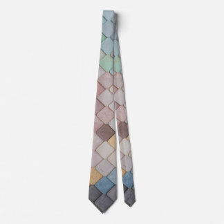 Shabby Chic Pastel Tiles Neck Tie