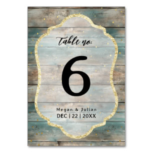 Shabby Chic Pastel Wood  Table Number