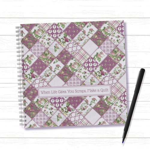 Shabby Chic Patchwork Quilt  Notebook