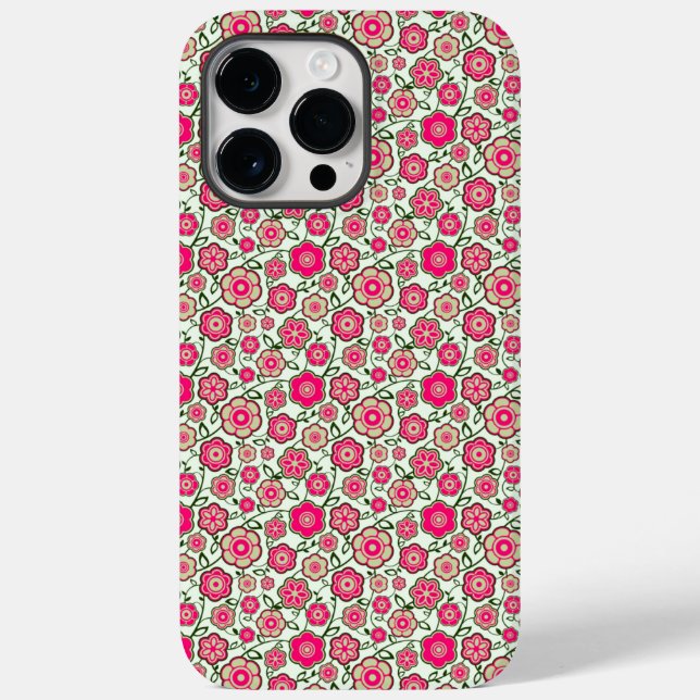 Shabby Chic Pink Floral Case-Mate iPhone Case (Back)