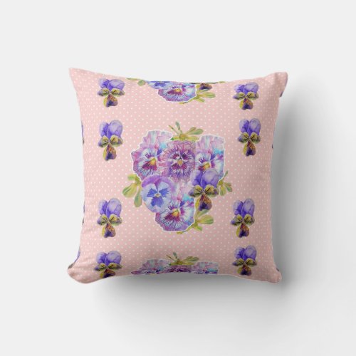 Shabby Chic Pink Floral pattern flowers Cushion