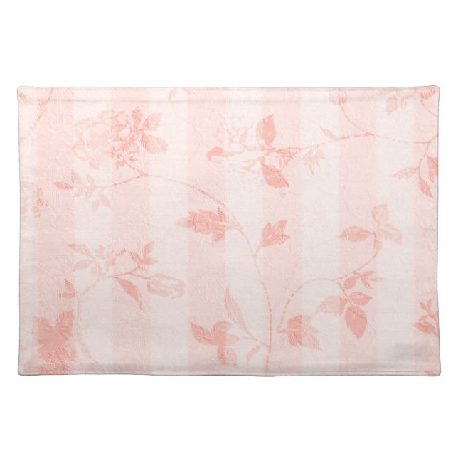 Shabby Chic Pink Floral Placemat (Front)