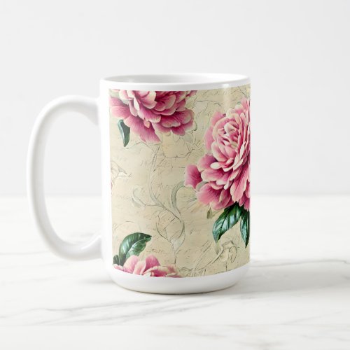 Shabby Chic Pink Gardenias Coffee Mug