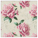 Shabby Chic Pink Gardenias Fabric
