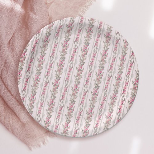 Shabby Chic Pink Love Shack Coquette Garden Paper Plates