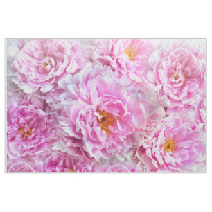 Shabby Chic Pink Pastel Pink Peonies Fabric