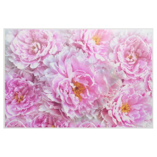 Shabby Chic Pink Pastel Pink Peonies Fabric