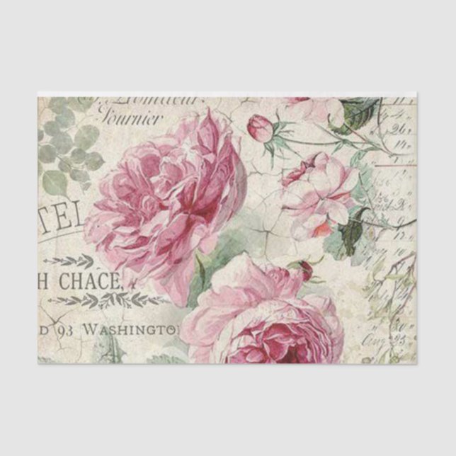 Shabby Chic Pink Series Design 12 Tissue Paper (Front)