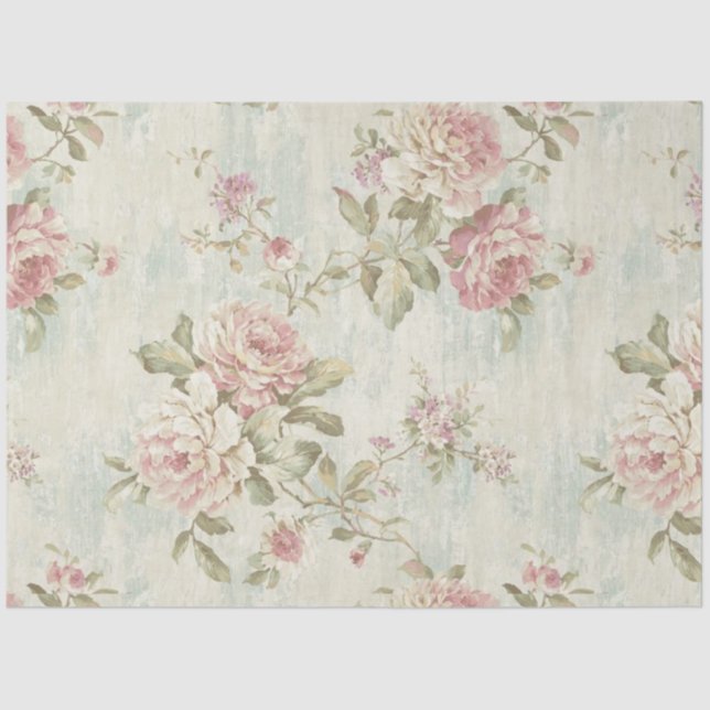 Shabby Chic Pink Series Design 3 Tissue Paper (Front)