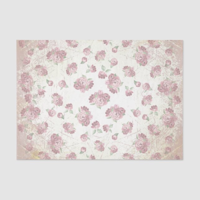 Shabby Chic Pink Series Design 8 Tissue Paper (Front)