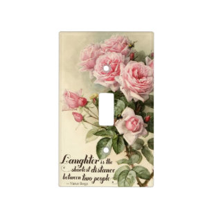 Shabby Chic Pink Victorian Roses Light Switch Cover