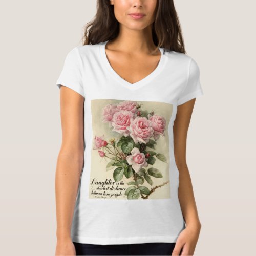 Shabby Chic Pink Victorian Roses T_Shirt