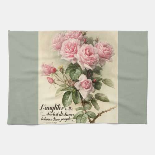 Shabby Chic Pink Victorian Roses Towel
