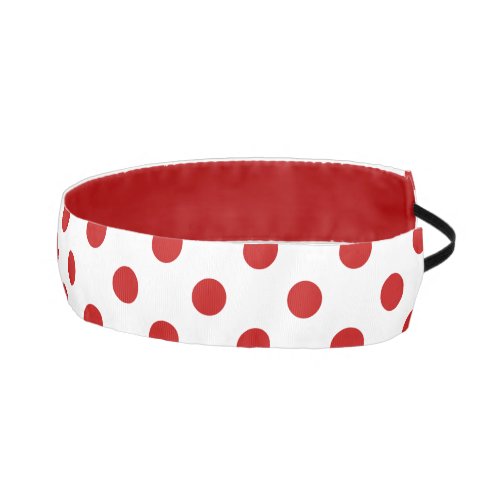 Shabby Chic Polka Dot Red White Pattern Athletic Headband