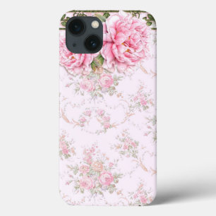 Shabby Chic Pretty Peonies iPhone 13 Case