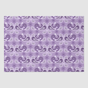 Shabby Chic Purple and white Paisley Pattern Tissue Paper