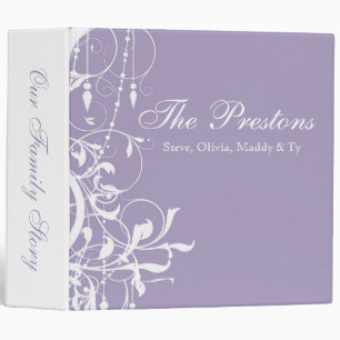 Shabby Chic Purple Chandelier Family Album Binder