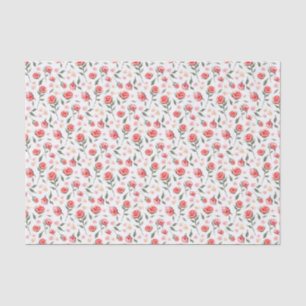 Shabby Chic Red Roses Pretty Tissue Paper