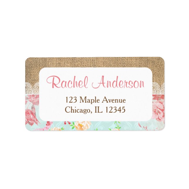 Shabby chic return address labels (Front)