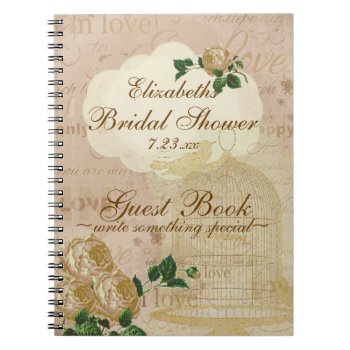Shabby Chic Romantic Vintage Bridal Guest Book | by hungaricanprincess at Zazzle