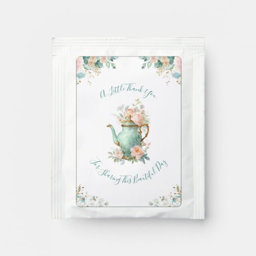 Shabby Chic Romantic Vintage Roses Floral Party Tea Bag Drink Mix