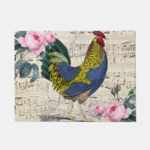Shabby Chic Rooster Doormat