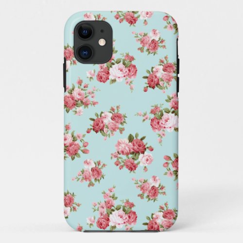 Shabby chic rose iPhone 11 case